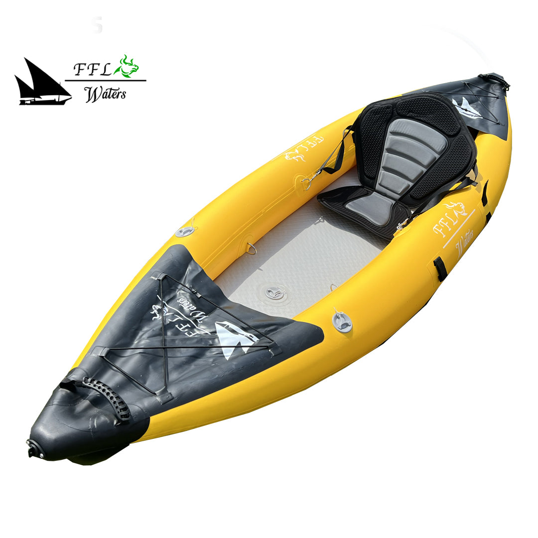Inflatable one-person kayak